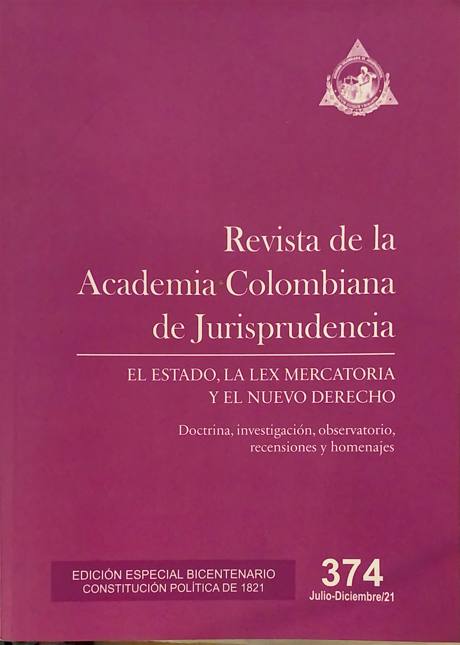 Portada de Revista de la Academia Colombiana de Jurisprudencia